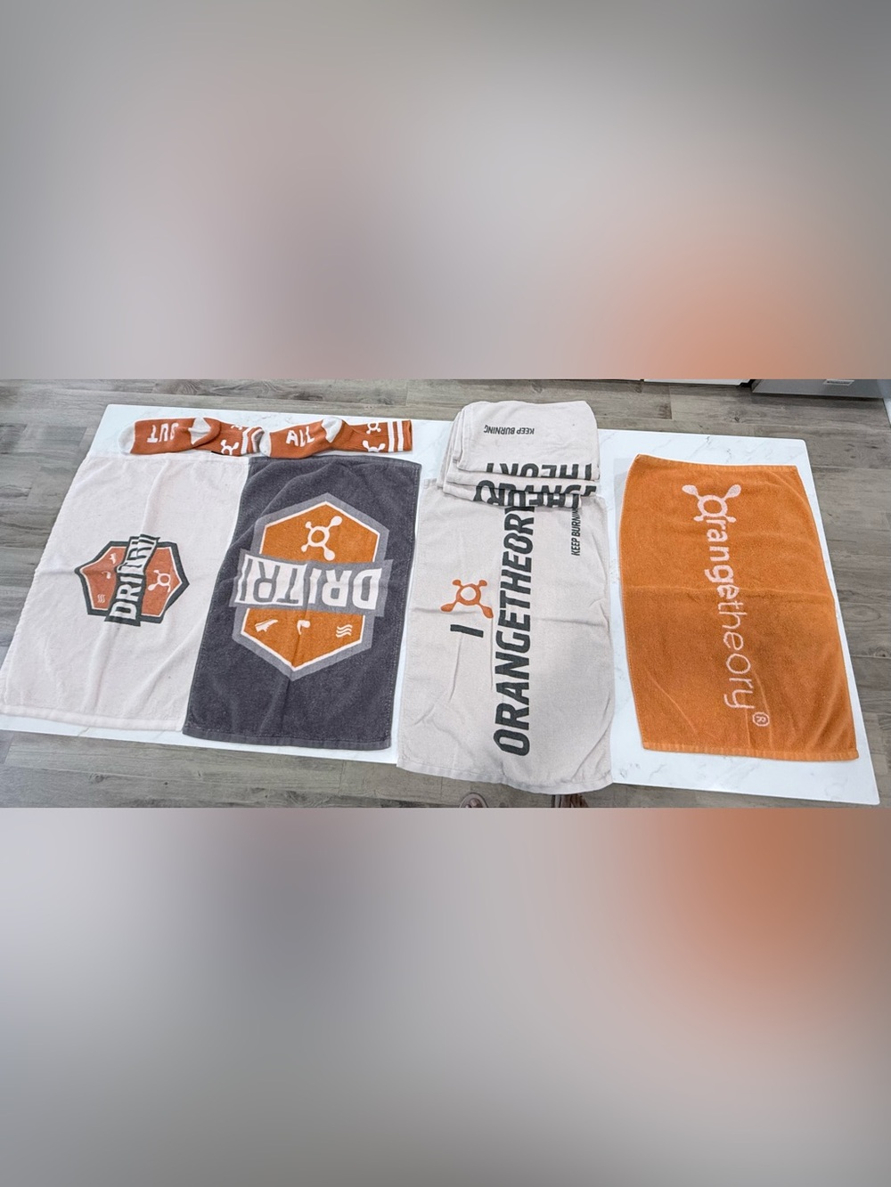 Orangetheory Gym Towel Collection - Orange, White & Gray